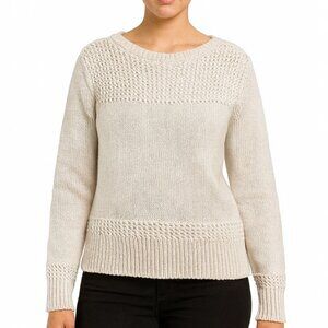 Lauren Ralph Lauren Womens Winter Cream Knit Pullover Sweater Size XL